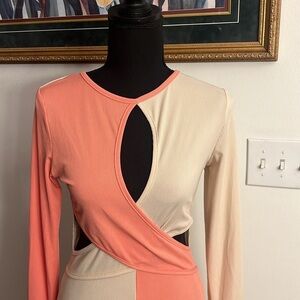 Stunning Spandex Block Color Maxi Dress, Sz. M.